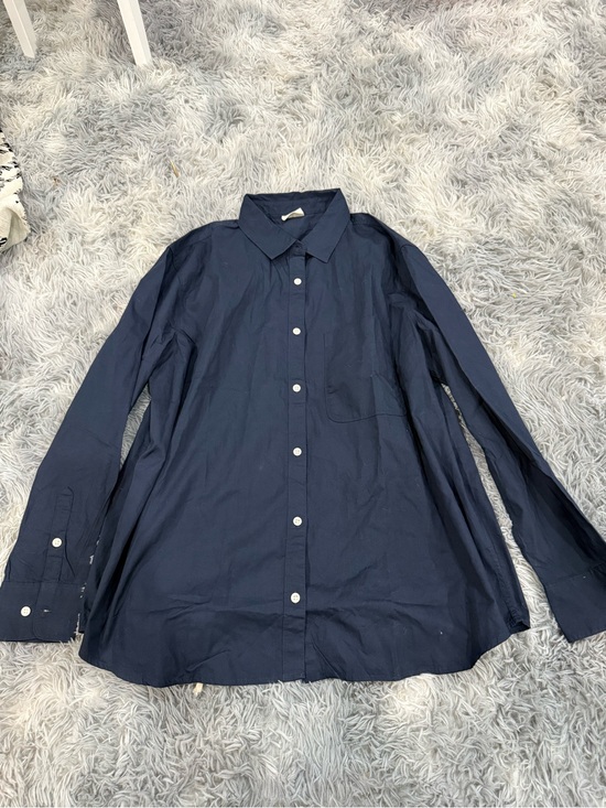 Pact Other - Pact Men's Navy Button-Up Dress Shirt xl